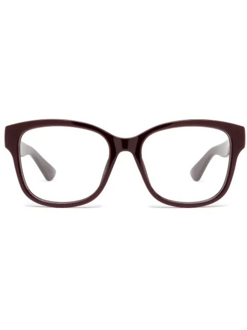 Gucci Eyewear logo-engraved frames Red GG1340O005