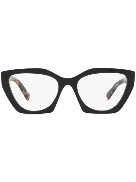 Prada Eyewear tortoiseshell-arms glasses Black PR09YV