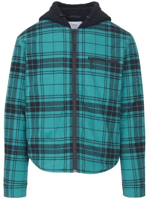 Aztech Mountain check-pattern hoodie Green AM400263
