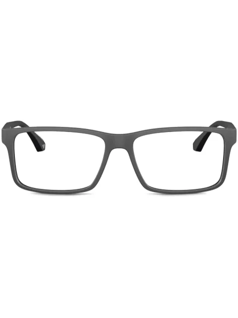 Emporio Armani logo-engraved glasses Black EA30385126