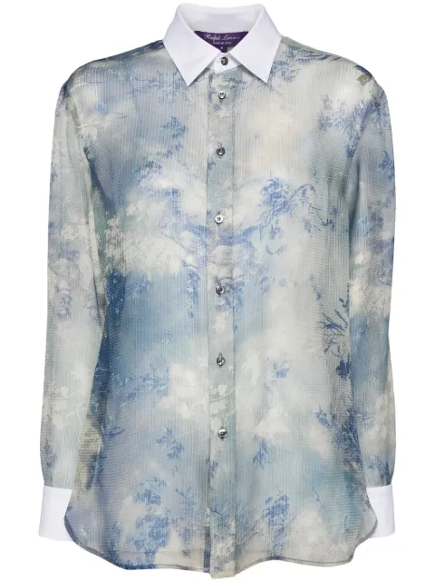 Ralph Lauren Collection floral-print shirt Blue 290951143001