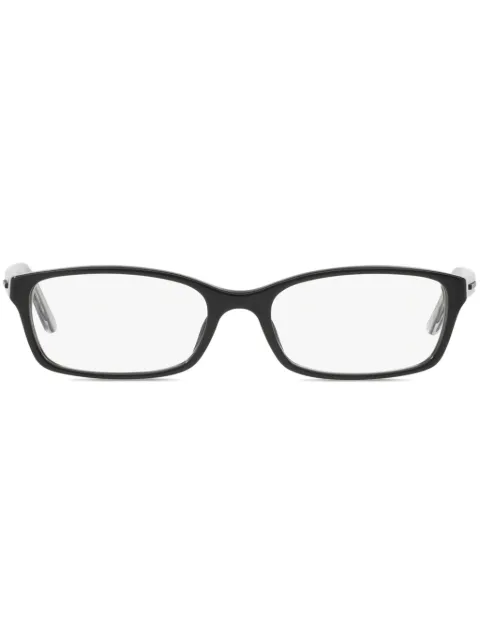 Burberry Eyewear logo-plaque rectangle-frame glasses Black BE20733164