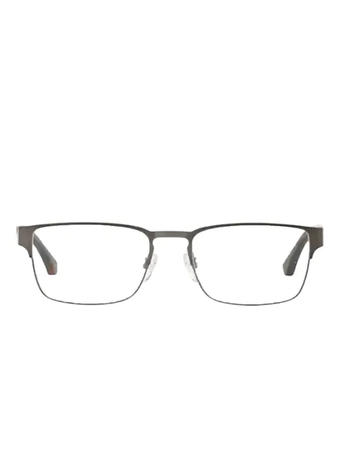 Emporio Armani matte rectangle-frame glasses Silver 0EA1027