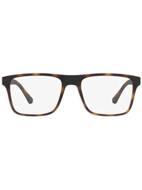Emporio Armani tortoiseshell-effect glasses Brown EA411558021W