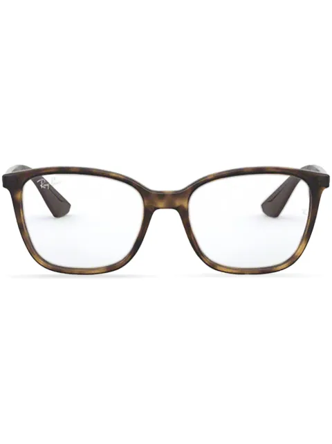 Ray-Ban square-frame glasses Brown RX70665577