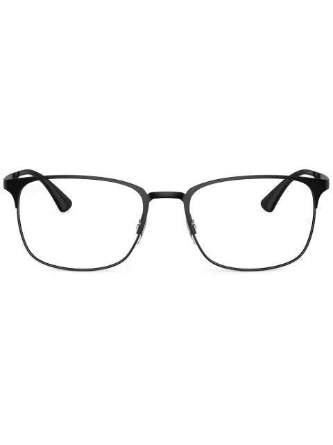 Ray-Ban rectangle-frame glasses Black 0RX6421