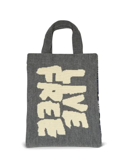 Comme Des Garçons Shirt "Live Free" tote bag Grey FNK201