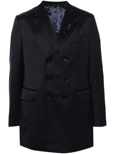 Simone Rocha Venetian blazer Blue 6107DB0458VENETIANWOOL