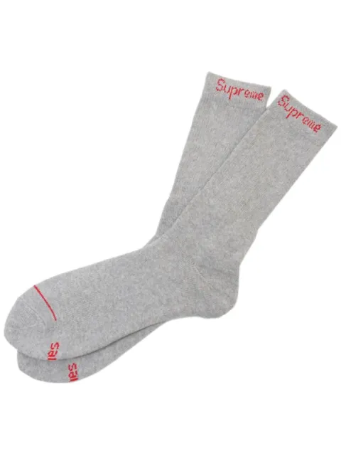 Supreme x Hanes Crew "Heather Grey" socks (pack of four) Grey SU488
