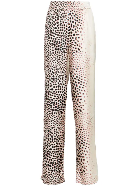 Roberto Cavalli graphic-print straight trousers Neutrals TKT2104QN07