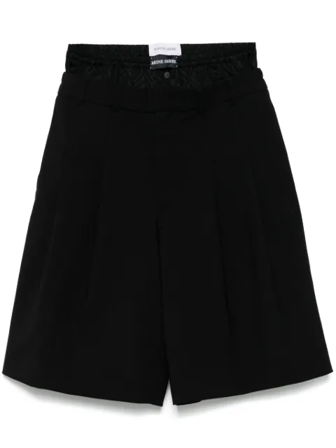 Marine Serre twill shorts Black MSH010ARWOV0001
