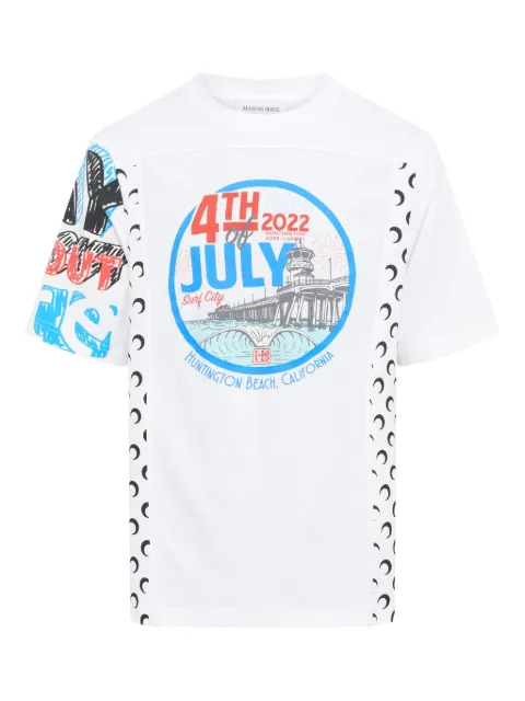Marine Serre Regenerated graphic T-shirt White MTT093AUJER0003