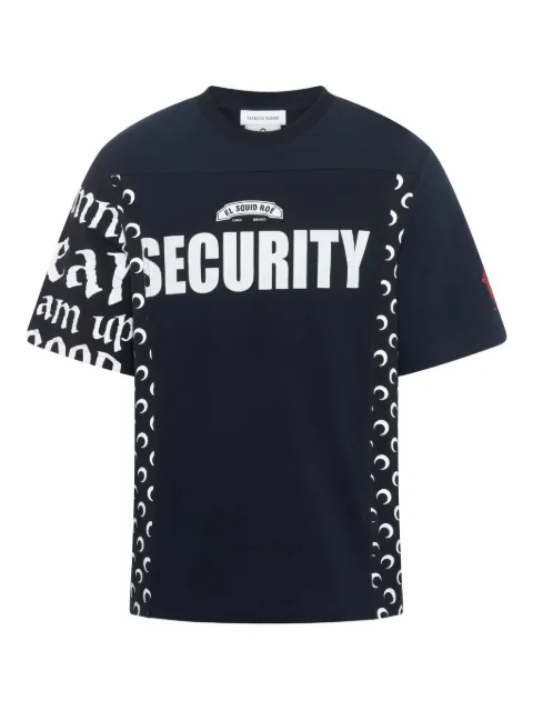 Marine Serre Upcycled graphic T-shirts regular fit T-shirt Black MTT093AUJER0003BK99