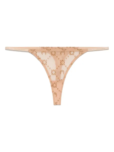 Marine Serre Recycled mesh flock thong Neutrals WUW060ACJER0005