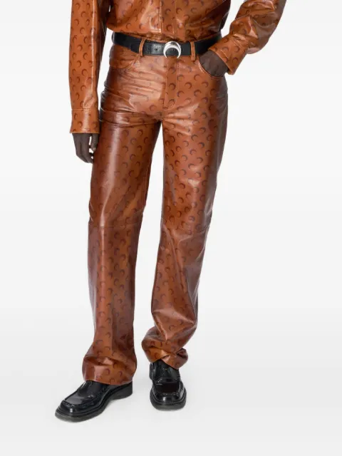 Marine Serre Moon trousers Brown MPA013ACLEA0050