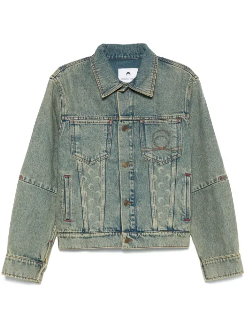 Marine Serre Moon Laser denim jacket Blue MJA063ACDEN0003