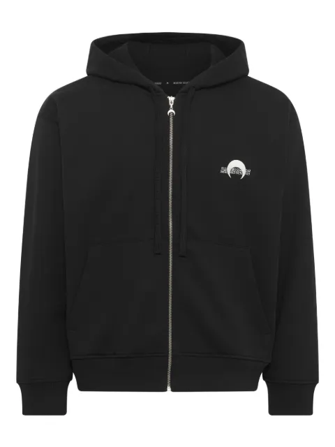 Marine Serre MS Sport zipped hoodie Black UST017BCJER0075