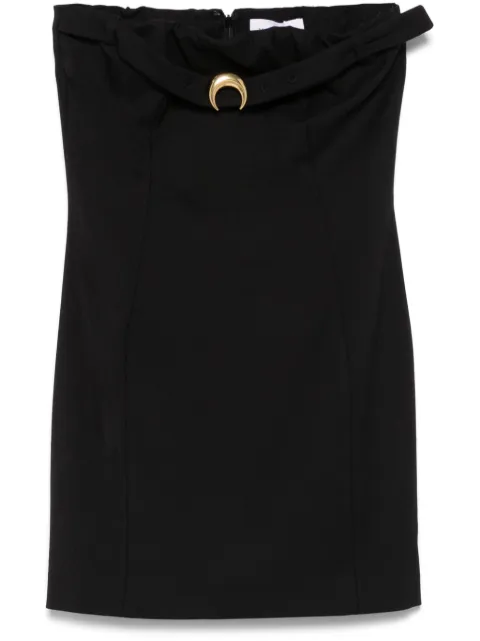 Marine Serre twill mini dress Black WDR355ARWOV0001