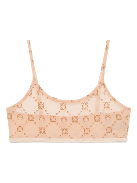 Marine Serre mesh flocked bralette Neutrals WUW058ACJER0005BG60