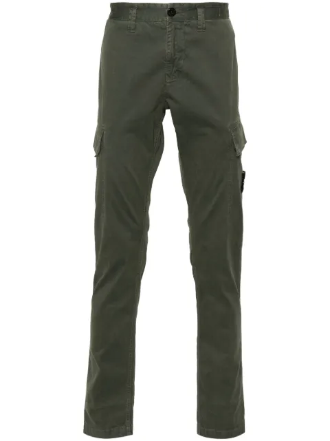 Stone Island organic cotton twill trousers Green 8115301L1