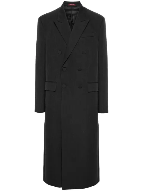 Gucci Ancora embroidered wool coat Grey 801045ZAQA9