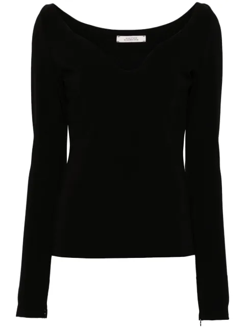 Dorothee Schumacher structured V-neck top Black 728006