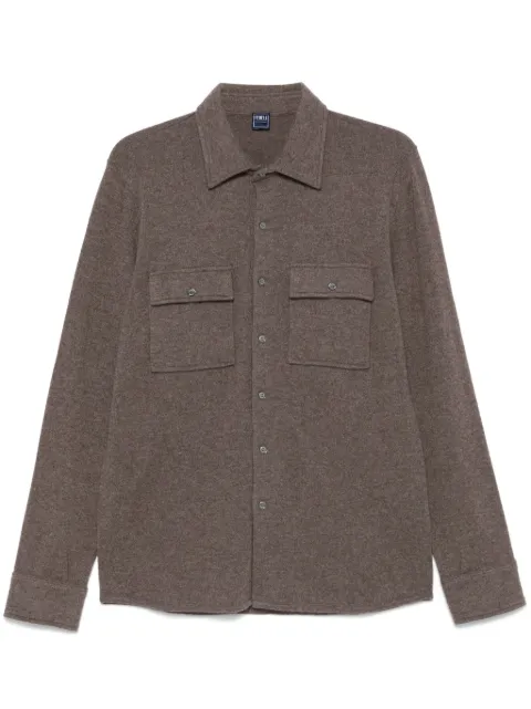 Fedeli Corviglia cashmere overshirt Brown 7UI06029