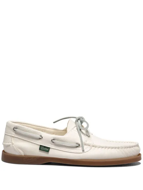 Paraboot Barth leather boat shoes White 780557