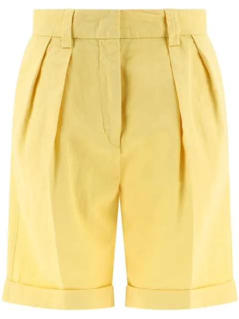ASPESI pleated chino shorts Yellow 0210G208