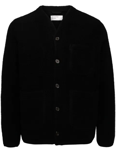 Universal Works fleece cardigan Black 31405