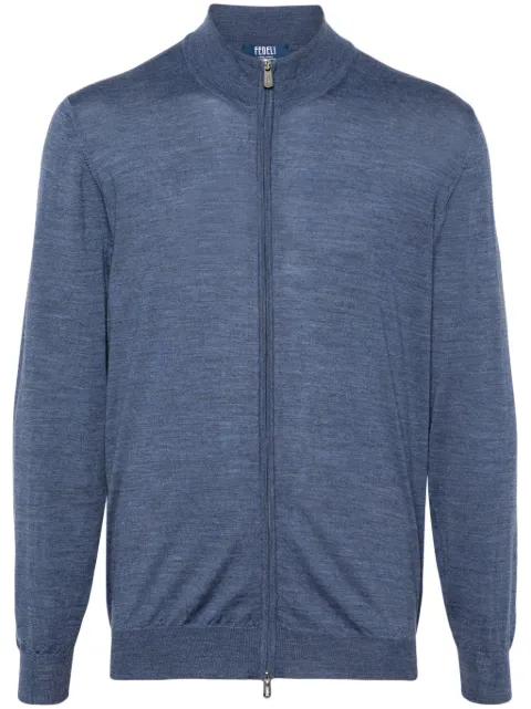Fedeli virgin-wool cardigan Blue 7UI07726