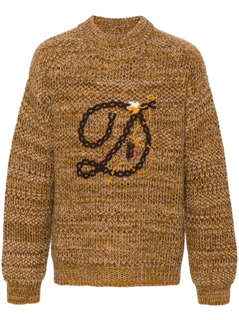 Drôle De Monsieur Le Maille Dtressé jumper Brown EPO154WO018
