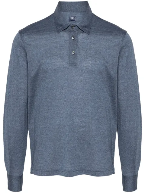 Fedeli wool polo shirt Blue 7UI00601