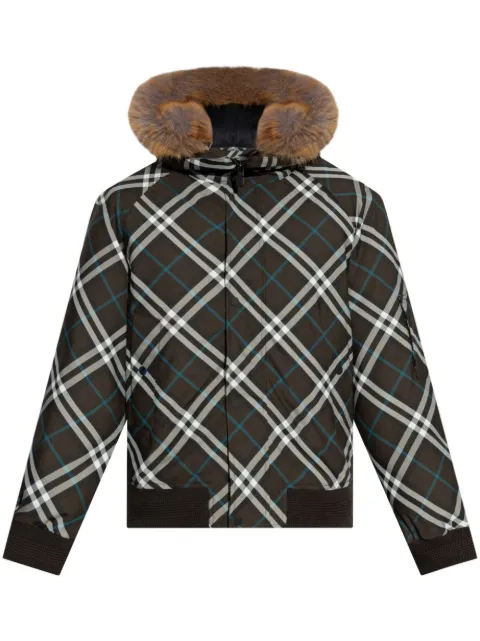 Burberry checked padded jacket Brown 8091594