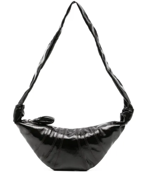 LEMAIRE medium Croissant bag in coated cotton Brown BG0001LF1329