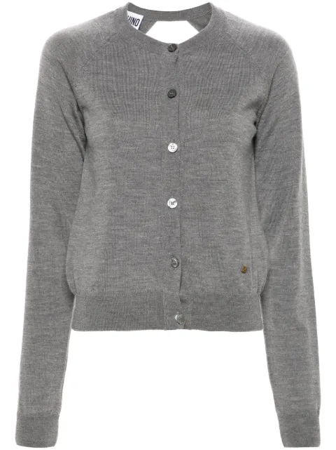 Moschino mélange-effect cardigan Black A09205401