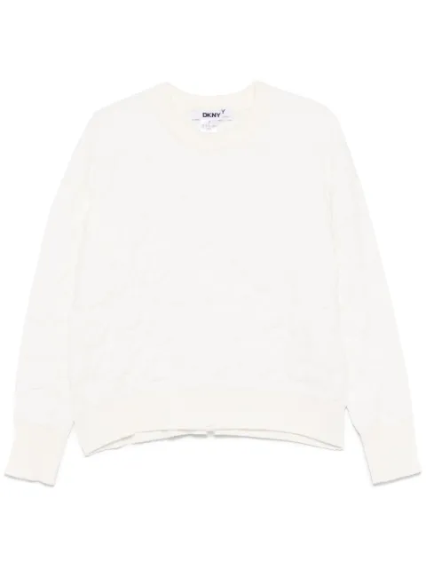 DKNY animal-print chenille sweater Neutrals P4MSAQ51