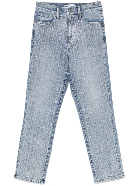 DKNY logo-rhinestone jeans Blue DJ4B4054