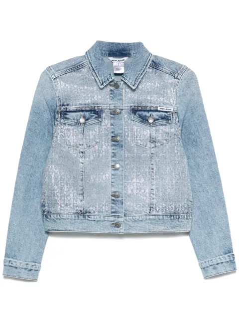 DKNY rhinestud-logo jacket Blue DJ4J6067