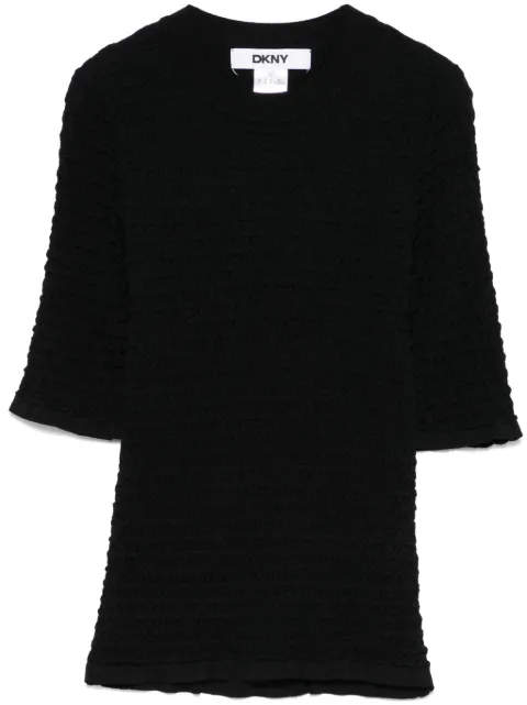 DKNY ruched T-shirt Black P4GSAR10