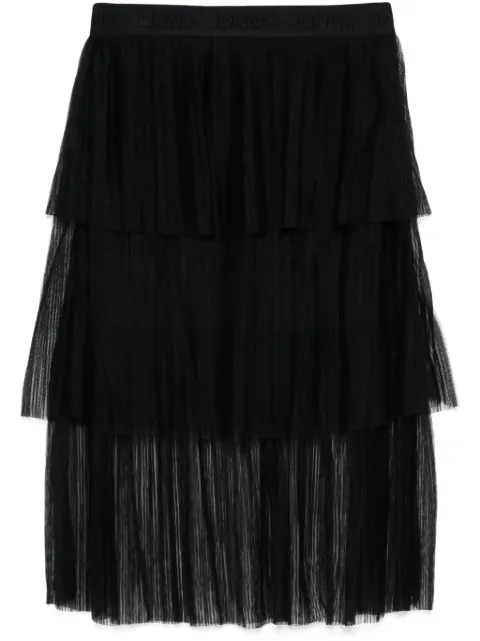 DKNY tiered midi skirt Black P4GG7XVT