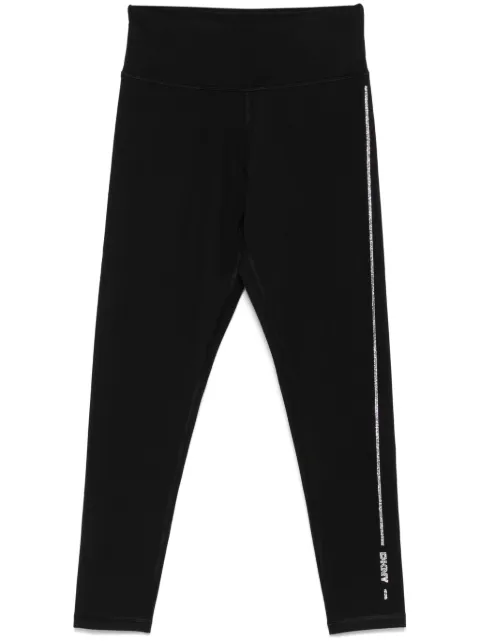 DKNY rhinestone-logo leggings Black DP4P3323