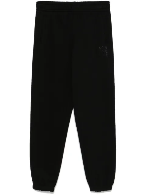 DKNY rhinestone-logo trousers Black DP4P3526