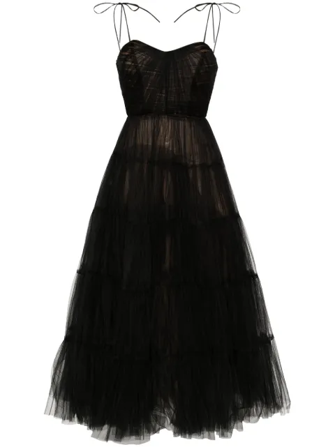 Ana Radu tulle maxi dress Black 42882