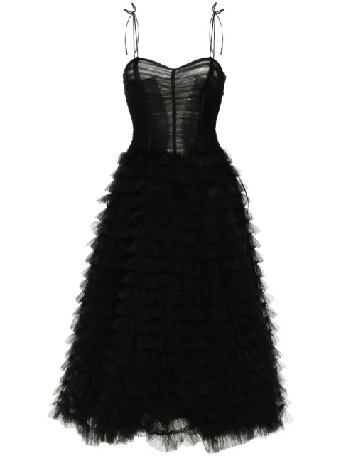 Ana Radu tiered maxi dress Black 42876