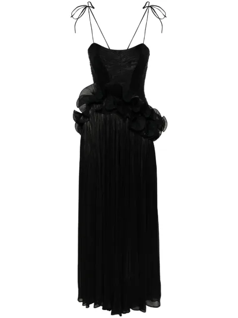 Ana Radu ruffled maxi dress Black 42961