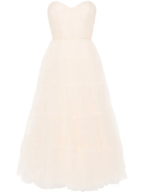 Ana Radu tulle midi dress Black 42882