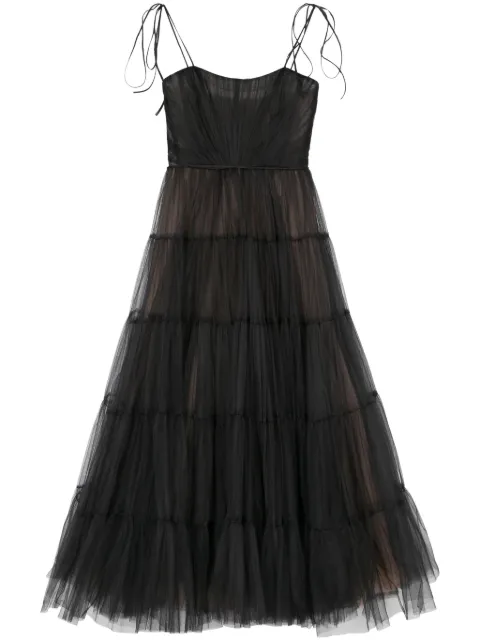 Ana Radu tulle maxi dress Black 42893