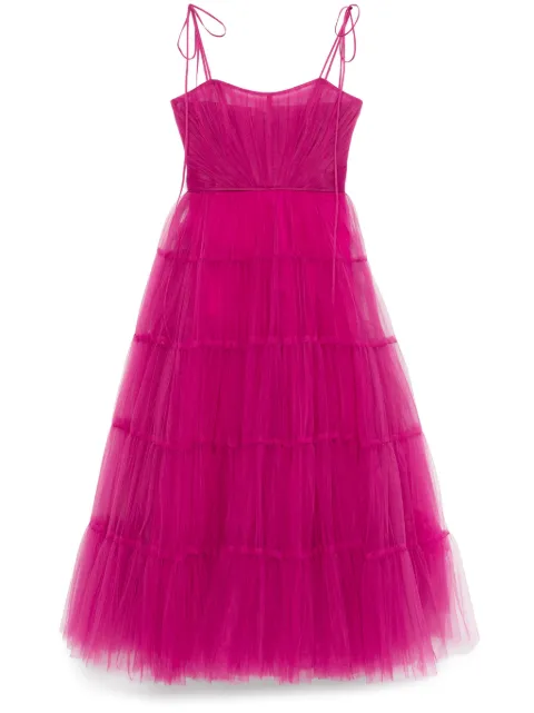 Ana Radu tulle midi dress Pink 42893