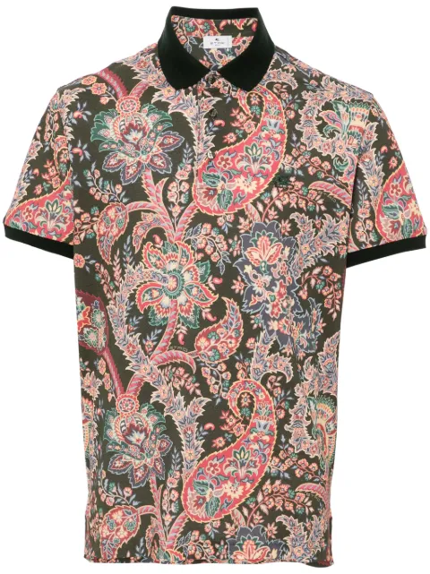 ETRO paisley-print polo shirt Green MRMD0004AJ220